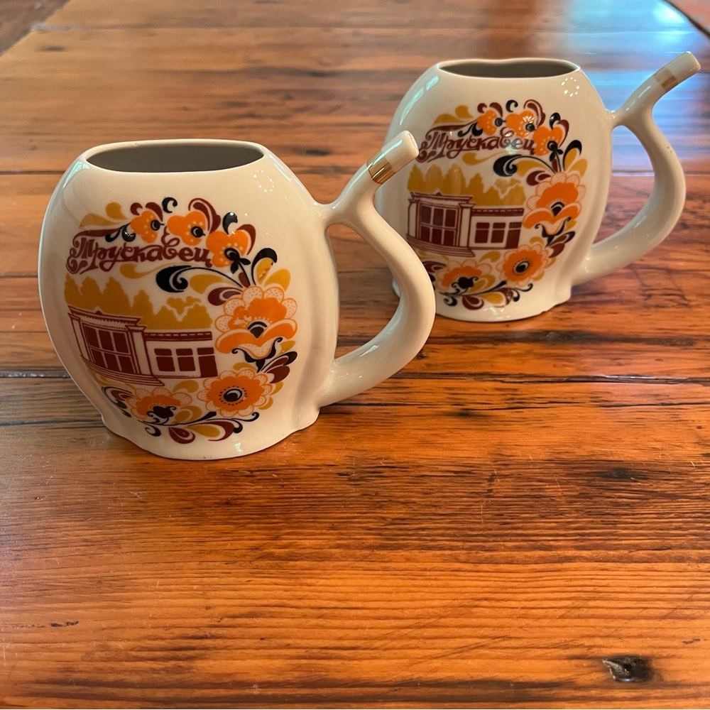 Vintage unique USSR Ukraine mugs
